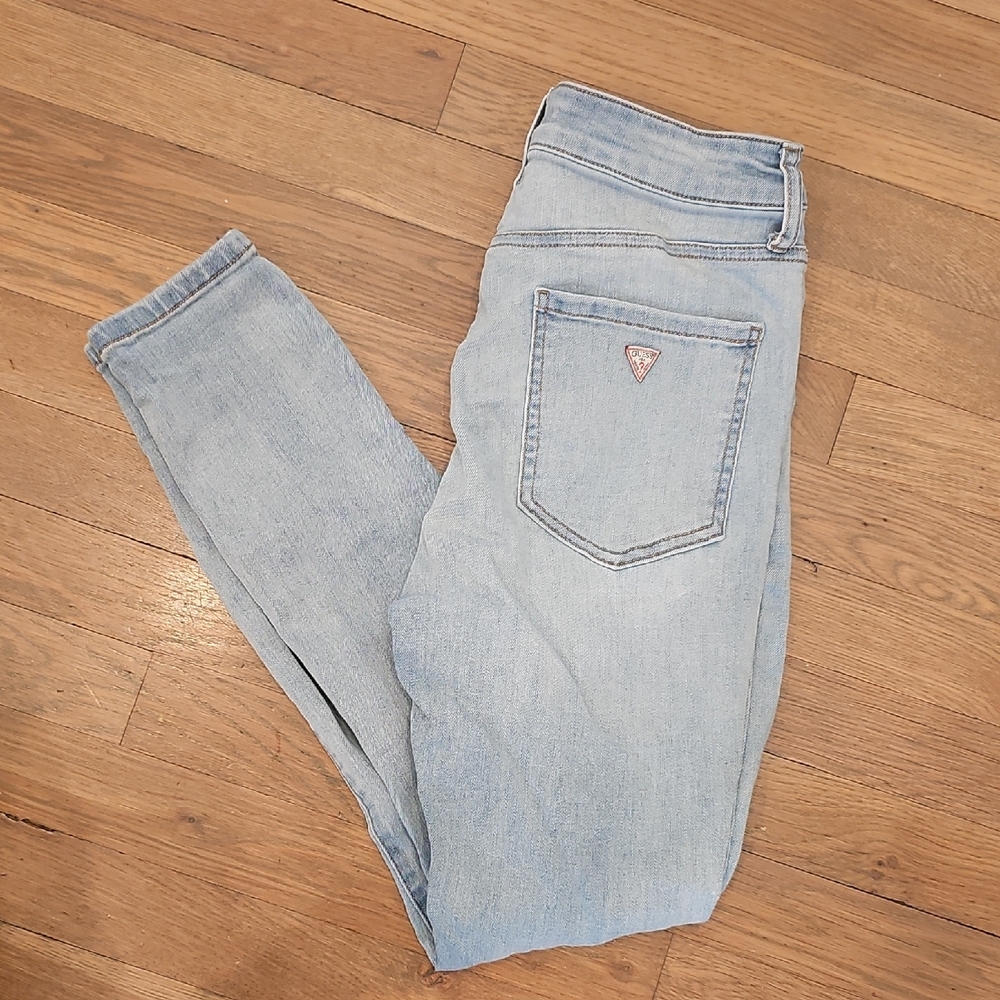 Guess Women's Simmone High-Rise Distressed Skinny Jeans